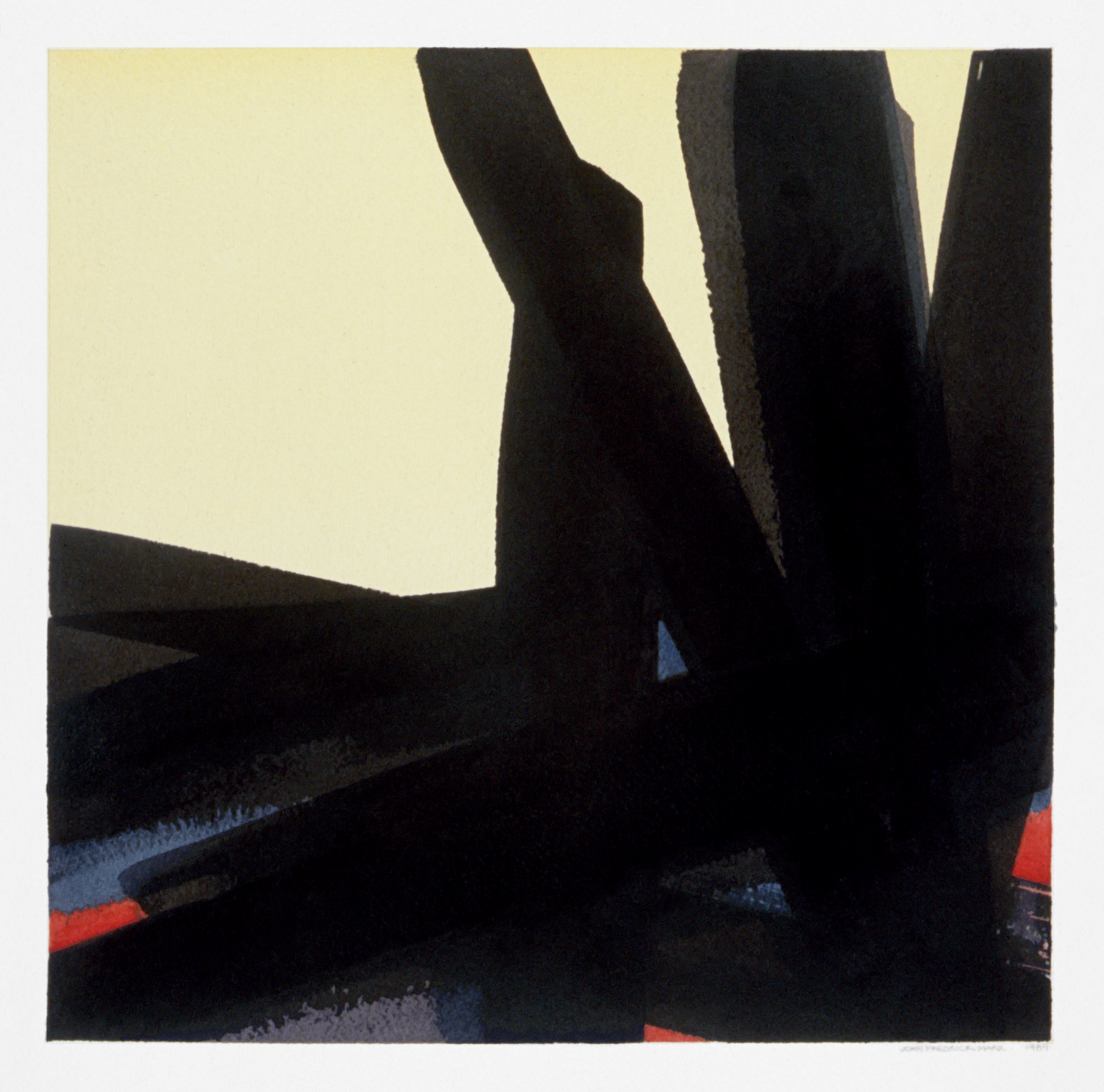 88 Abstraction in Black and Red, no.08 1989 10x10