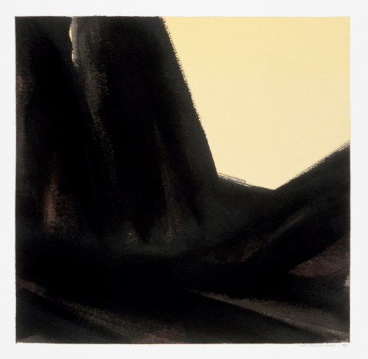 90 Abstraction in Black and Pale Yellow, no.10 1989 10x10